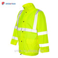 Warnschutz-Regenschutz mit Kapuze, Regenjacke Hi Vis Klasse 3 und Hose der Klasse E.